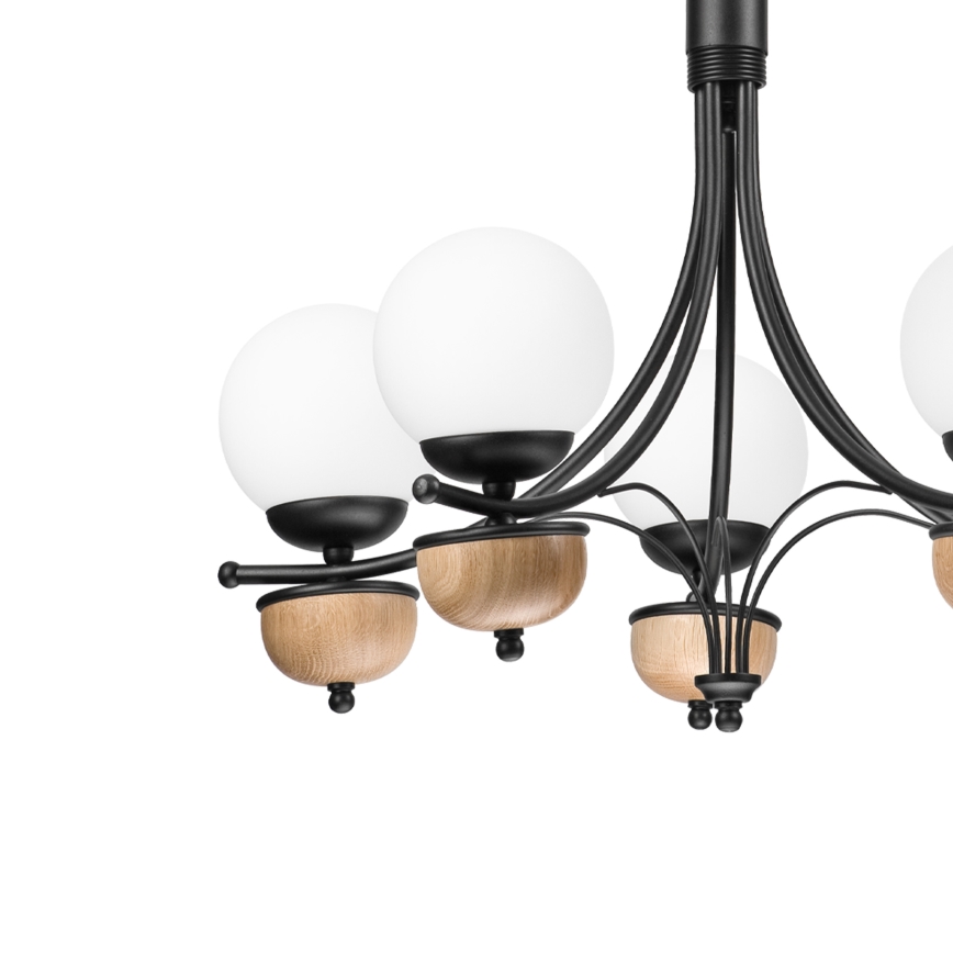 Brilagi - LED Κρεμαστό φωτιστικό οροφής COTTAGE 5xG9/40W/230V οξιά/λευκό