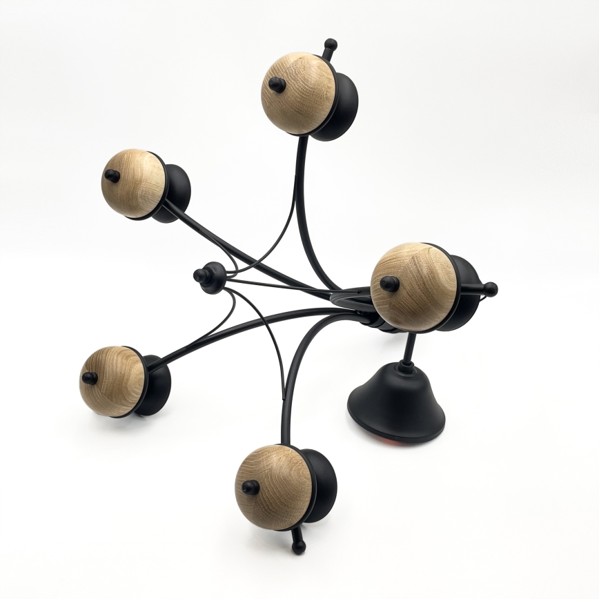 Brilagi - LED Κρεμαστό φωτιστικό οροφής COTTAGE 5xG9/40W/230V οξιά/λευκό