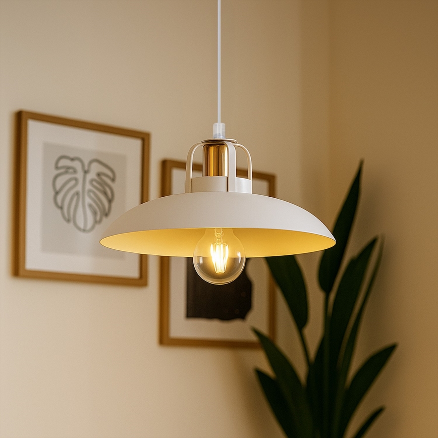 Brilagi - LED Κρεμαστό φωτιστικό οροφής FLAMENGO 1xE27/60W/230V λευκό