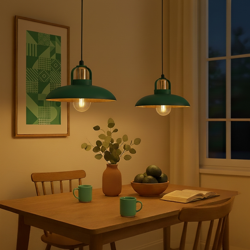 Brilagi - LED Κρεμαστό φωτιστικό οροφής FLAMENGO 2xE27/60W/230V πράσινο