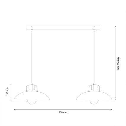 Brilagi - LED Κρεμαστό φωτιστικό οροφής FLAMENGO 2xE27/60W/230V μπλε