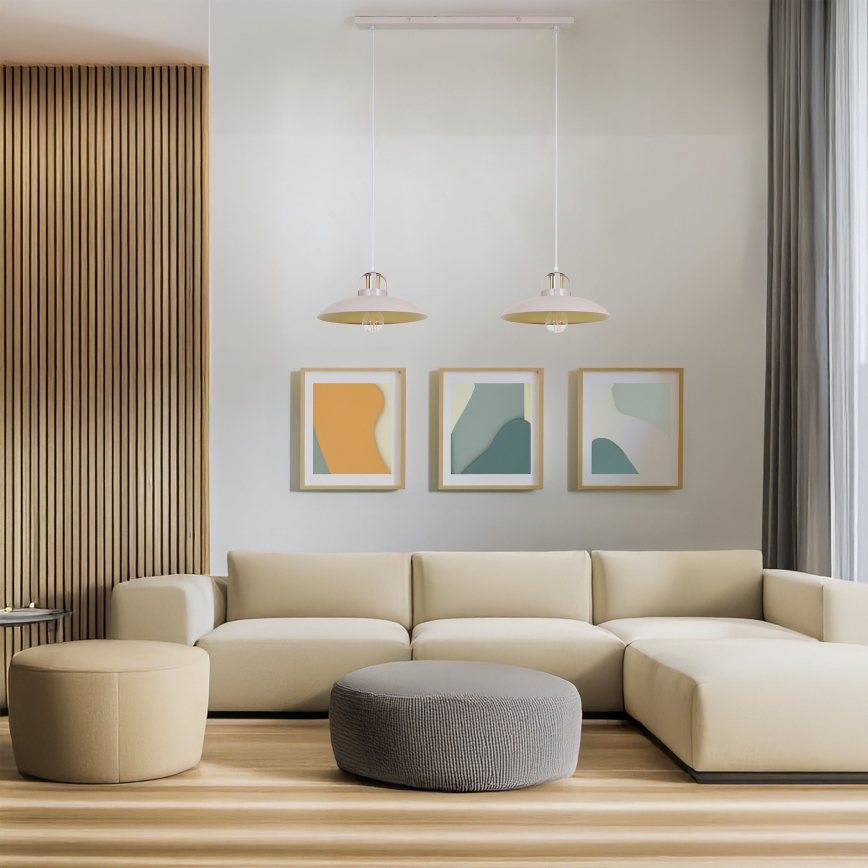 Brilagi - LED Κρεμαστό φωτιστικό οροφής FLAMENGO 2xE27/60W/230V μπεζ