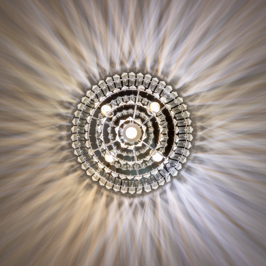 Brilagi - LED κρυστάλλινο φωτιστικό οροφής MOZART 5xE14/40W/230V διάμ. 40 cm γυαλιστερό χρώμιο