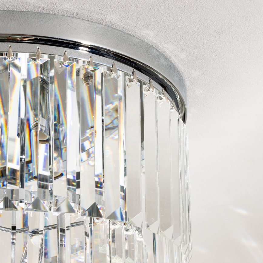 Brilagi - LED κρυστάλλινο φωτιστικό οροφής MOZART 5xE14/40W/230V διάμ. 40 cm γυαλιστερό χρώμιο