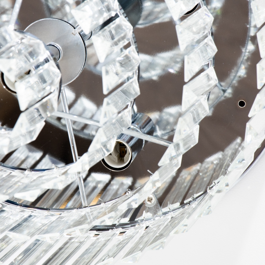 Brilagi - LED κρυστάλλινο φωτιστικό οροφής MOZART 5xE14/40W/230V διάμ. 40 cm γυαλιστερό χρώμιο