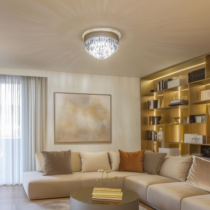 Brilagi - LED Κρυστάλλινο φωτιστικό οροφής VELURE 5xE14/40W/230V χρυσαφί