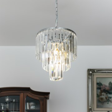 Brilagi - LED Κρυστάλλινο κρεμαστό φωτιστικό οροφής MOZART 4xE14/40W/230V γυαλιστερό χρώμιο