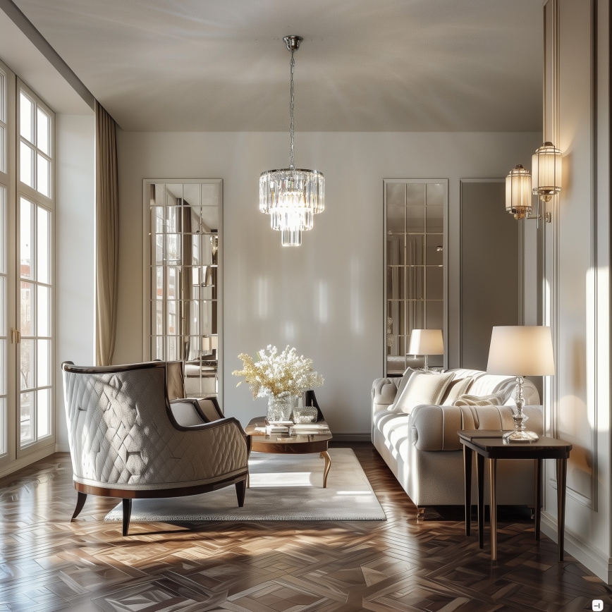 Brilagi - LED Κρυστάλλινο κρεμαστό φωτιστικό οροφής MOZART 4xE14/40W/230V γυαλιστερό χρώμιο