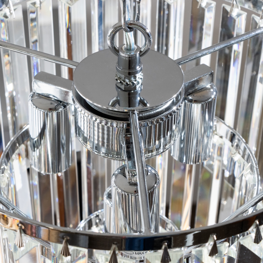 Brilagi - LED Κρυστάλλινο κρεμαστό φωτιστικό οροφής MOZART 4xE14/40W/230V γυαλιστερό χρώμιο