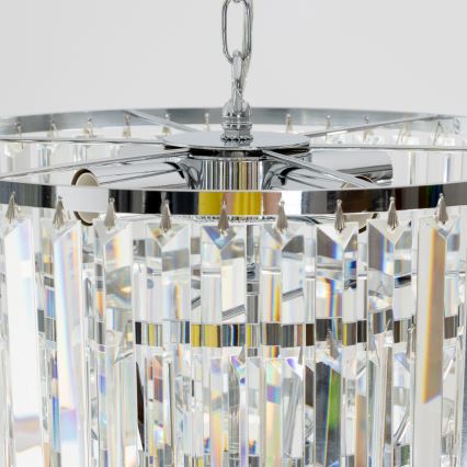 Brilagi - LED Κρυστάλλινο κρεμαστό φωτιστικό οροφής MOZART 5xE14/40W/230V γυαλιστερό χρώμιο
