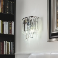 Brilagi - LED Κρυστάλλινο επιτοίχιο φωτιστικό MOZART 2xE14/40W/230V γυαλιστερό χρώμιο