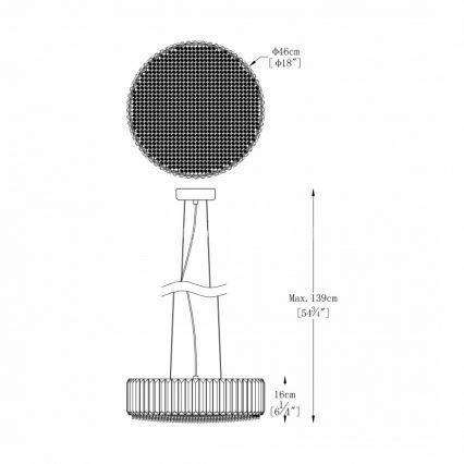 Brilagi - LED κρυστάλλινος πολυέλαιος με καλώδιο GLAMOUR 5xG9/42W/230V