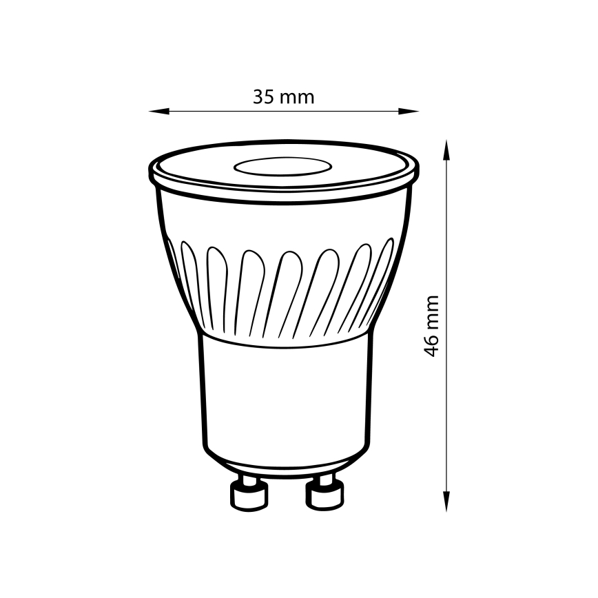 Brilagi - LED κεραμική λάμπα GU10/5W/230V 4000K μαύρη