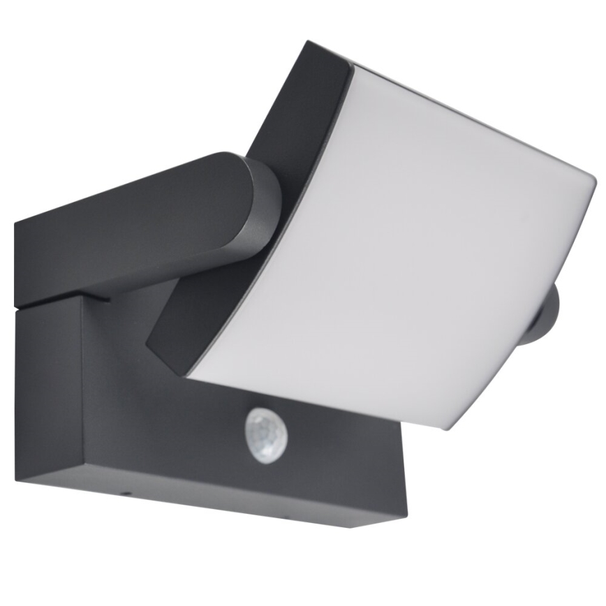 Brilagi - LED Ηλιακό Επιτοίχιο Φωτιστικό με Αισθητήρα Κίνησης και Λυκόφωτος ANKLE LED/10W/3,7V 3000 mAh 3000K IP65 ανθρακί