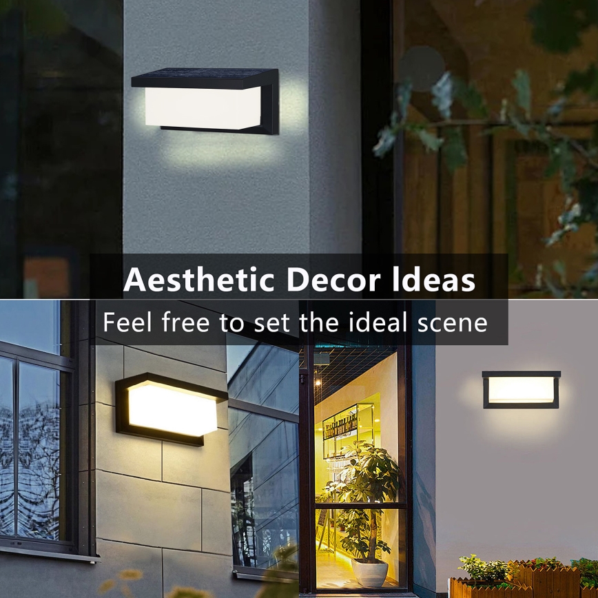 Brilagi - LED ηλιακό φωτιστικό τοίχου με αισθητήρα κίνησης και λυκόφωτος BRICKY LED/5W/6V 4000 mAh IP65