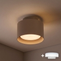 BRILAGI - LED Σημειακό φωτιστικό BACKLIT 1xGX53/15W/230V + LED/3W Ø 10 cm μπεζ