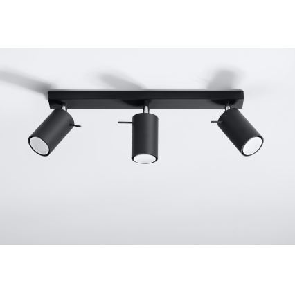 Brilagi -  LED Σποτ ASMUS 3xGU10/7W/230V μαύρο