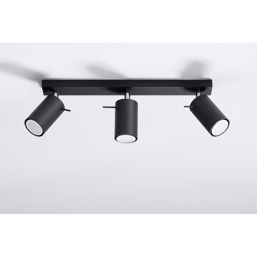 Brilagi -  LED Σποτ ASMUS 3xGU10/7W/230V μαύρο