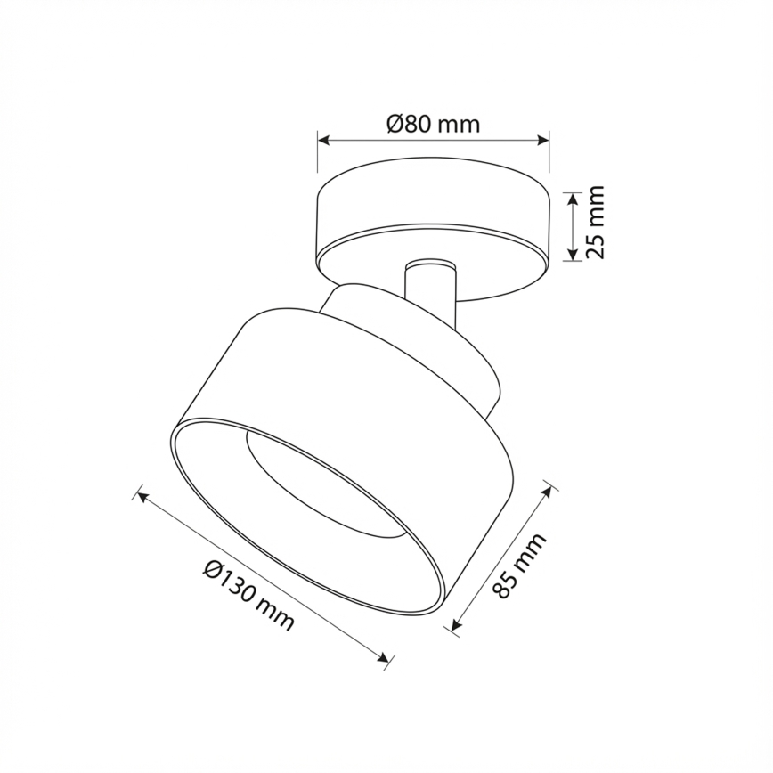 Brilagi - LED Σποτ φωτιστικό AURA LUX 1xGX53/30W/230V διάμ. 13 cm μαύρο/καπνιστό