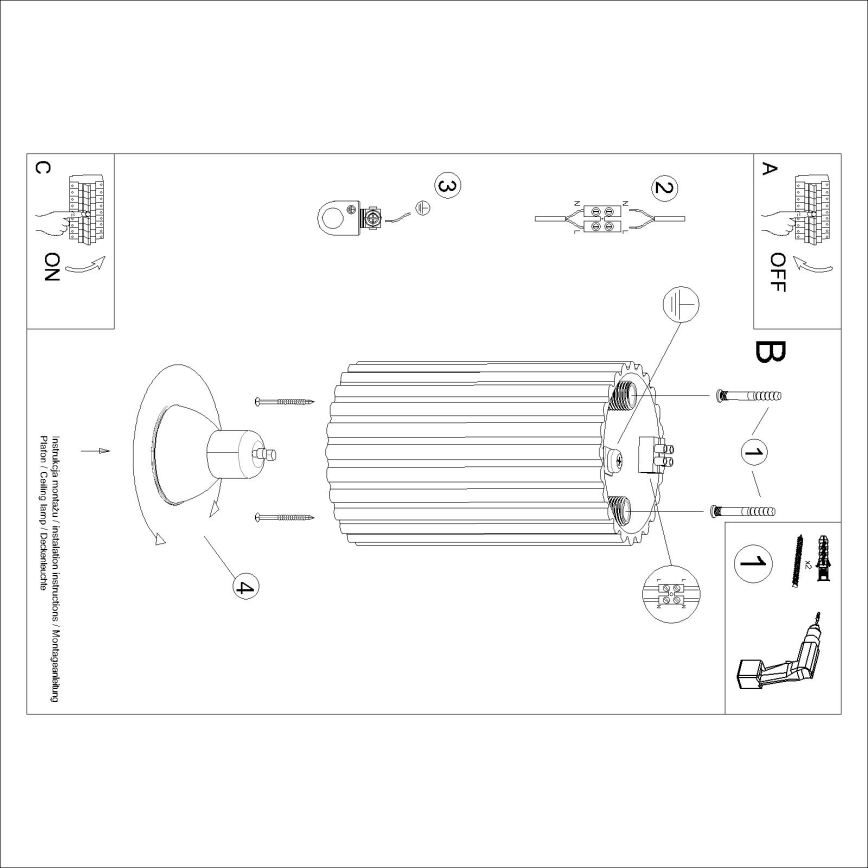 BRILAGI - LED σποτ φωτιστικό CRESTO 1xGU10/10W/230V 10 cm πορτοκαλί
