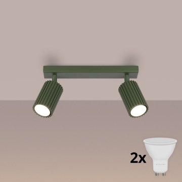 Brilagi - LED σποτ φωτιστικό CRESTO 2xGU10/10W/230V, πράσινο