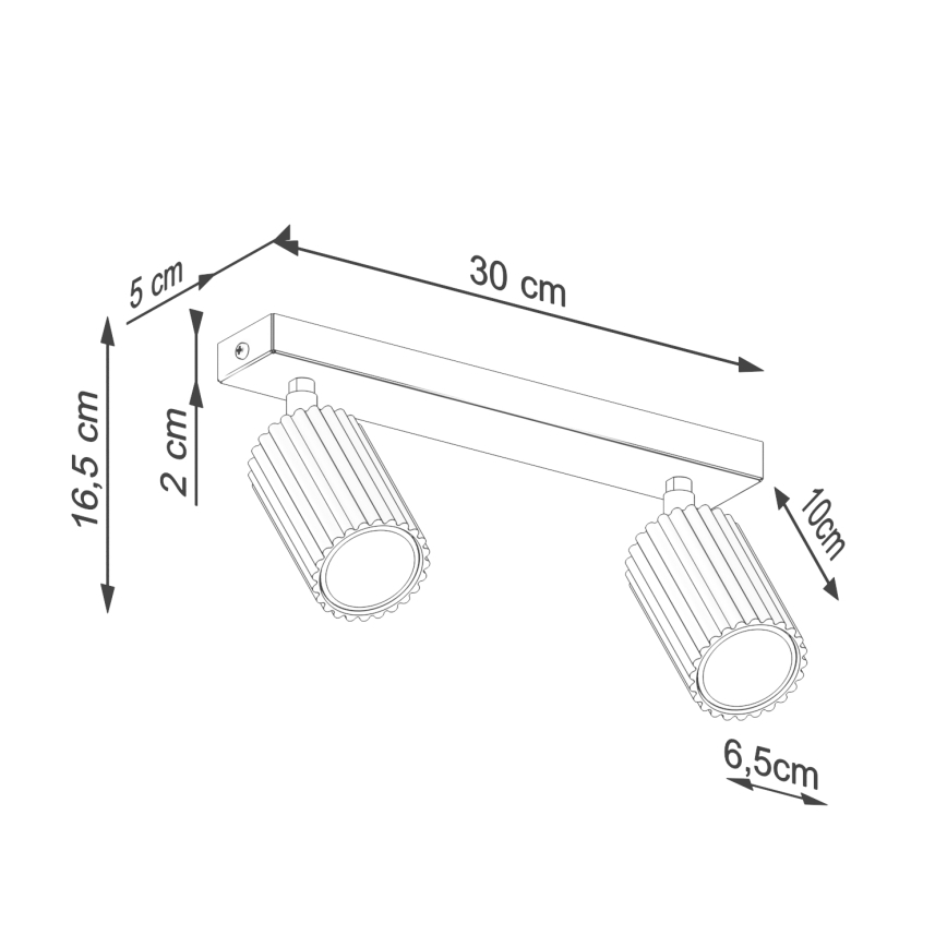 BRILAGI - LED σποτ φωτιστικό CRESTO 2xGU10/10W/230V πορτοκαλί