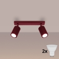 Brilagi - LED σποτ φωτιστικό CRESTO 2xGU10/10W/230V Μπορντό