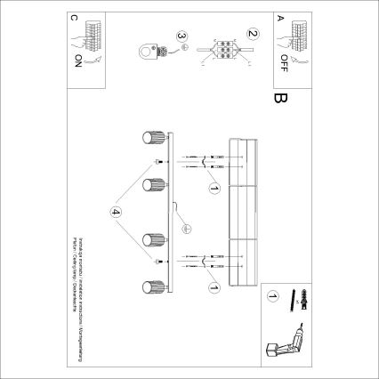 Brilagi - LED σποτ φωτιστικό CRESTO 4xGU10/10W/230V μπουργουνδί