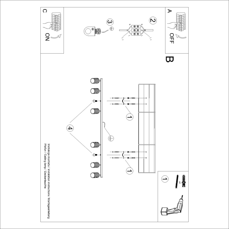 Brilagi - LED σποτ φωτιστικό CRESTO 6xGU10/10W/230V κόκκινο