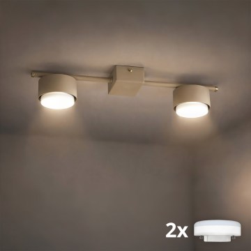 Brilagi - LED σποτ φωτιστικό MONO 2xGX53/13W/230V μπεζ