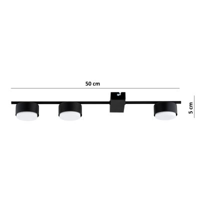 Brilagi - LED σποτ φωτιστικό MONO 3xGX53/30W/230V μαύρο