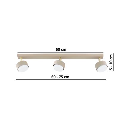 Brilagi - LED σποτ φωτιστικό MONO 3xGX53/30W/230V μπεζ