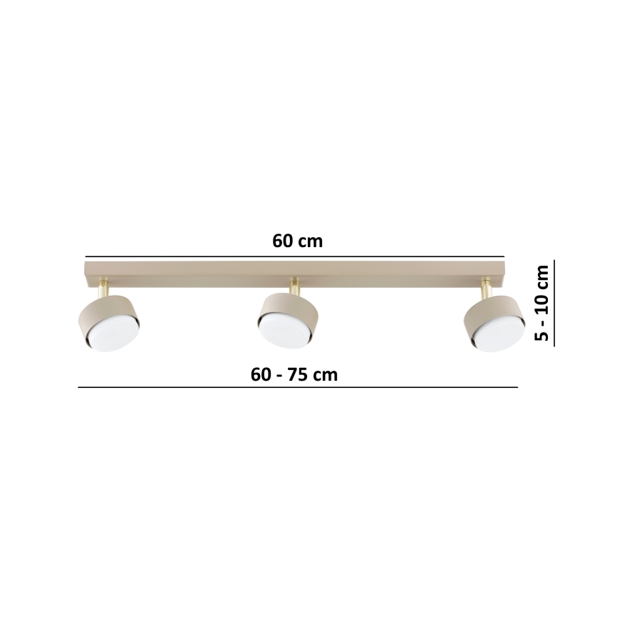 Brilagi - LED σποτ φωτιστικό MONO 3xGX53/30W/230V μπεζ