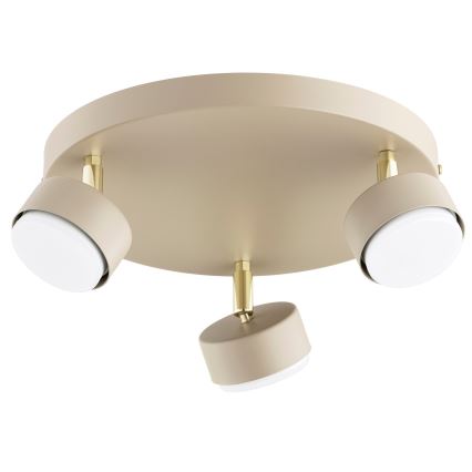 Brilagi - LED σποτ φωτιστικό MONO 3xGX53/30W/230V μπεζ/χρυσό