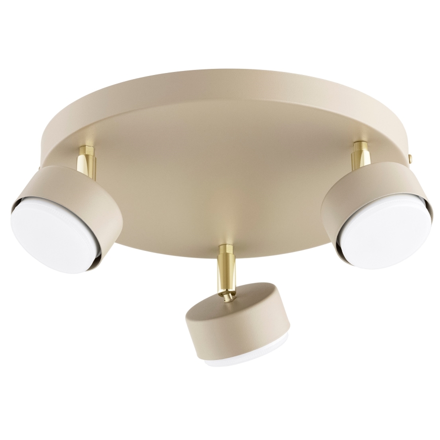 Brilagi - LED σποτ φωτιστικό MONO 3xGX53/30W/230V μπεζ/χρυσό