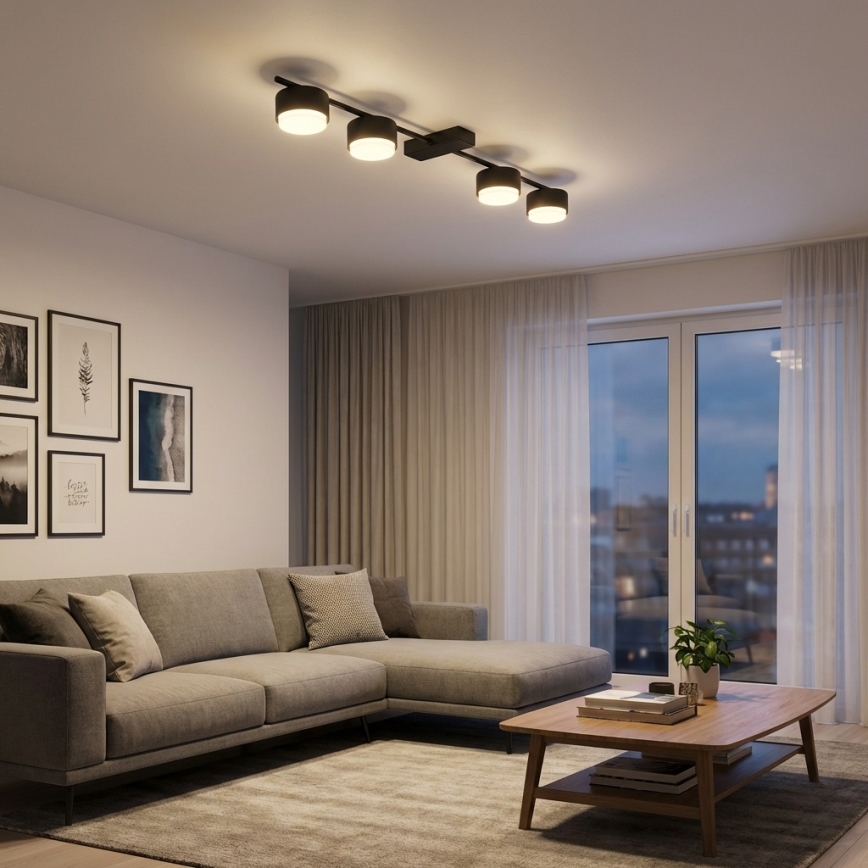 Brilagi - LED σποτ φωτιστικό MONO 4xGX53/30W/230V μαύρο