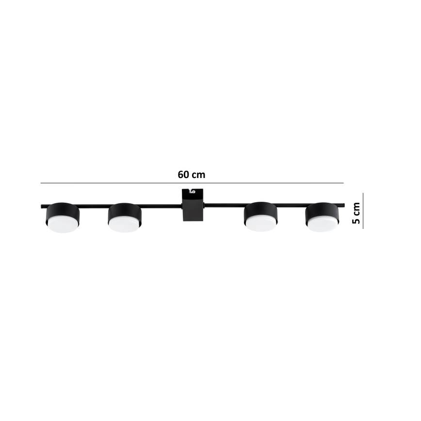 Brilagi - LED σποτ φωτιστικό MONO 4xGX53/30W/230V μαύρο