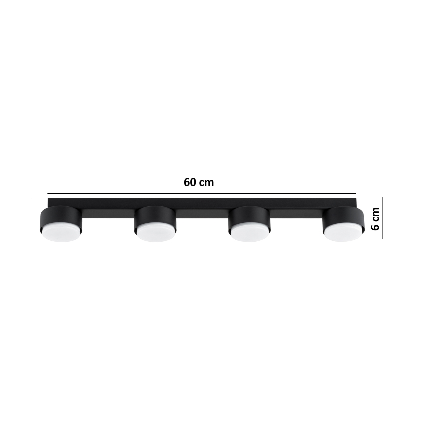 Brilagi - LED σποτ φωτιστικό MONO 4xGX53/30W/230V μαύρο