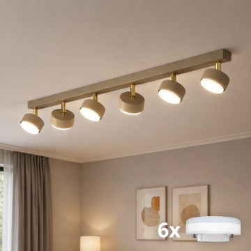 Brilagi - LED σποτ φωτιστικό MONO 6xGX53/30W/230V μπεζ/χρυσό