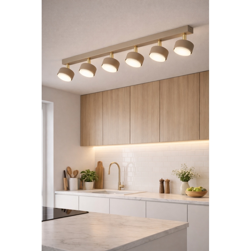 Brilagi - LED σποτ φωτιστικό MONO 6xGX53/30W/230V μπεζ/χρυσό