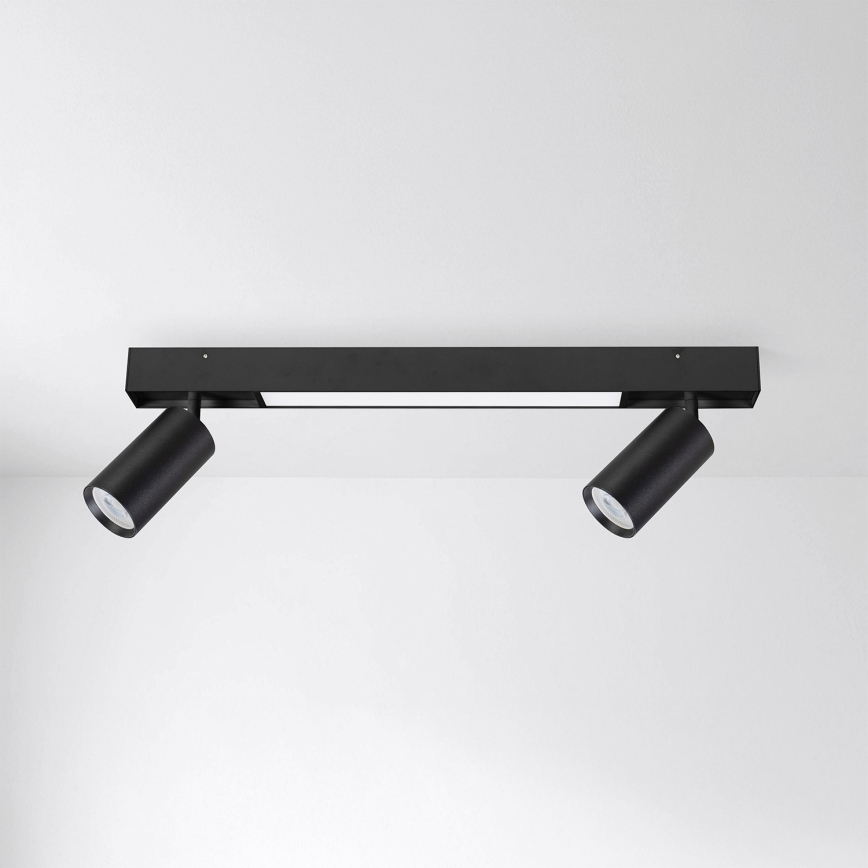 Brilagi - LED σποτ φωτιστικό SELE 2xGU10/30W/230V + LED/15W μαύρο