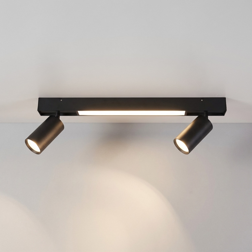 Brilagi - LED σποτ φωτιστικό SELE 2xGU10/30W/230V + LED/15W μαύρο