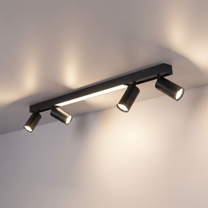 Brilagi - LED σποτ φωτιστικό SELE 4xGU10/30W/230V + LED/25W μαύρο
