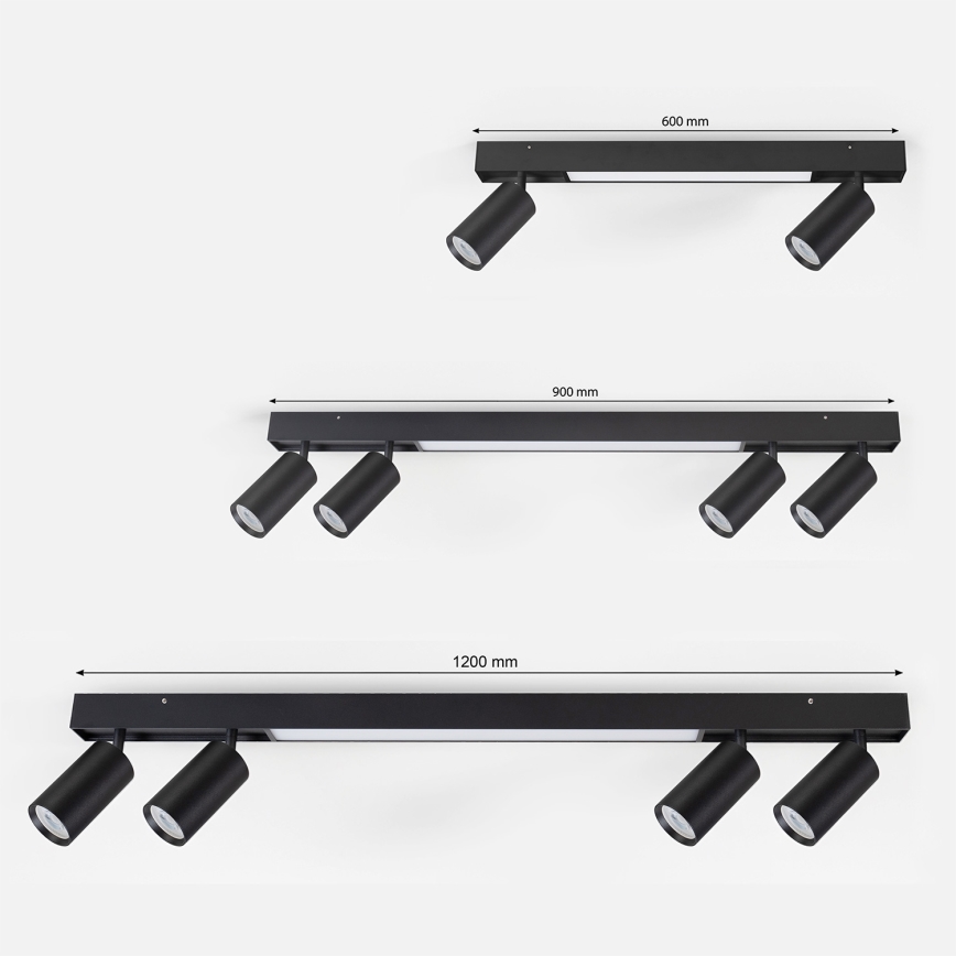 Brilagi - LED σποτ φωτιστικό SELE 4xGU10/30W/230V + LED/25W μαύρο