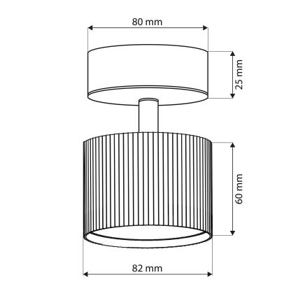 Brilagi - LED Σποτ φωτιστικό STRIPY 1xGX53/15W/230V μαύρο