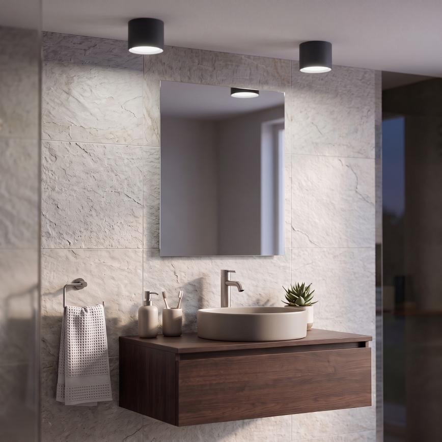 BRILAGI - LED φωτιστικό σποτ μπάνιου SMOOTH 1xGX53/15W/230V 60x82 mm μαύρο IP54