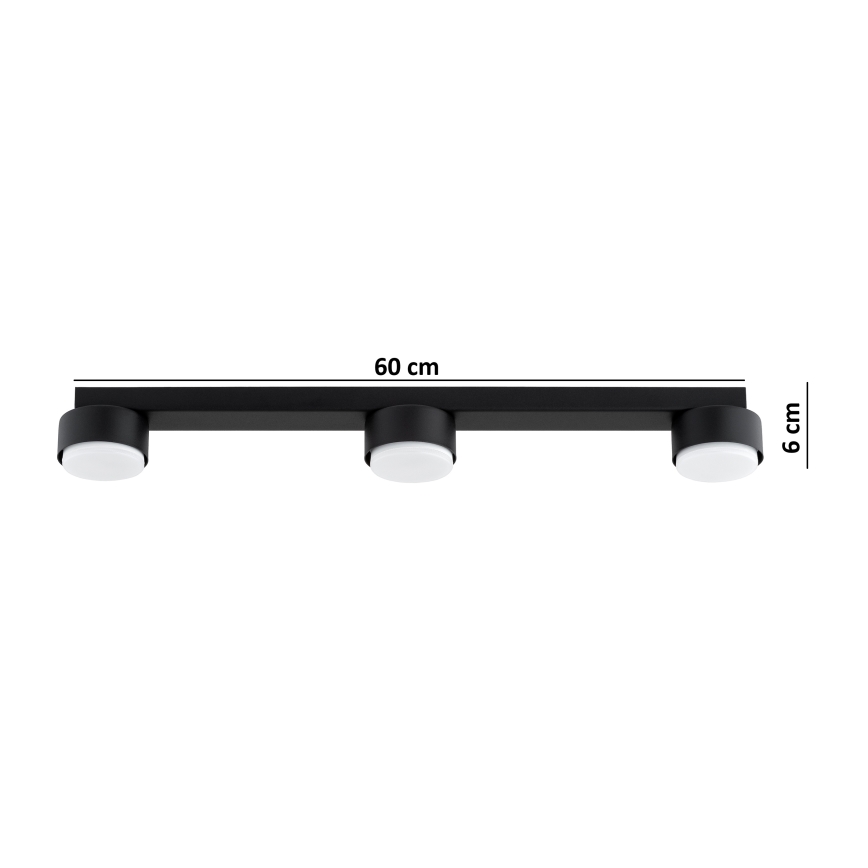 Brilagi - LED σποτ MONO 3xGX53/30W/230V μαύρο