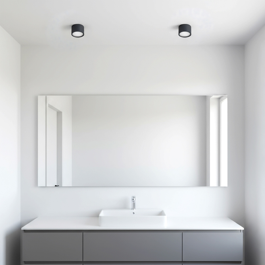 BRILAGI - LED Σποτ μπάνιου SMOOTH 1xGX53/15W/230V 60x82 mm μαύρο IP54