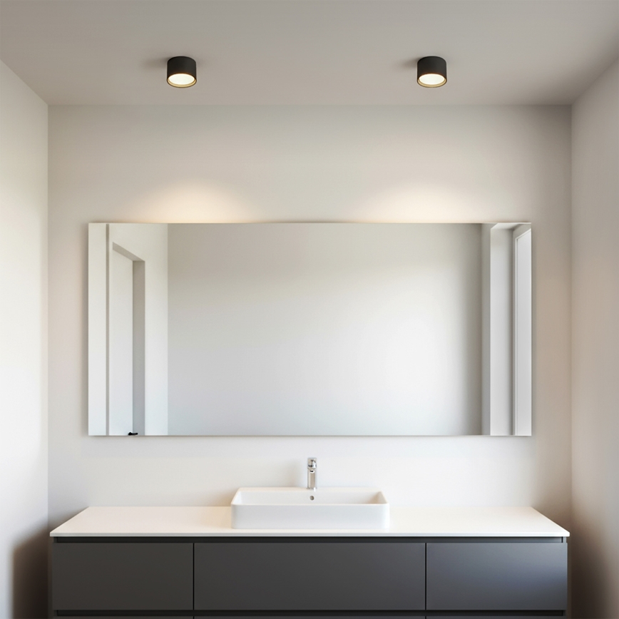 Brilagi - LED Σποτ μπάνιου SMOOTH 1xGX53/15W/230V μαύρο IP65