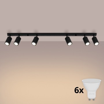 Brilagi - LED σποτ οροφής CRESTO 6xGU10/10W/230V μαύρο